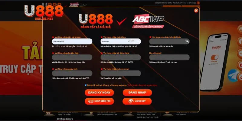Hướng dẫn trở thành đại lý U888 chi tiết